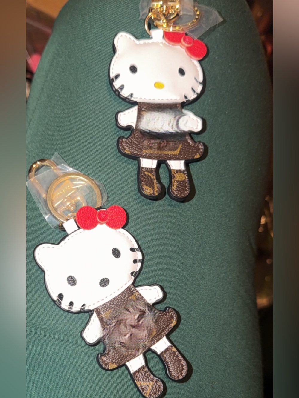 White & Red Character Keychain Bag Charm